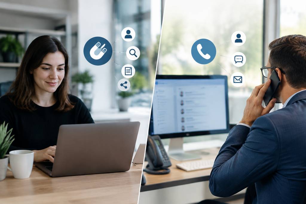 Inbound et outbound : quelles différences en prospection commerciale ?